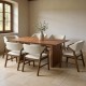 Τραπεζαρία Eleganza-Livia σετ 7τεμ mdf σε καρυδί-εκρού απόχρωση 180x99x75.8εκ Τραπεζαρία Eleganza-Livia σετ 7τεμ mdf σε καρυδί-εκρού απόχρωση 180x99x75.8εκ