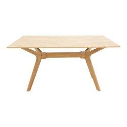 Τραπέζι Raffles  rubberwood με mdf σε φυσική απόχρωση 150x90x76εκ