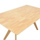 Τραπέζι Raffles  rubberwood με mdf σε φυσική απόχρωση 150x90x76εκ