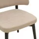 Καρέκλα Siena  μπεζ ύφασμα μαύρο rubberwood 48x50x81εκ
