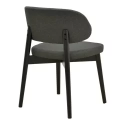 Καρέκλα Siena  μαύρο ύφασμα και rubberwood 48x50x81εκ