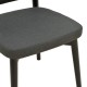 Καρέκλα Siena  ανθρακί ύφασμα και rubberwood 48x50x81εκ