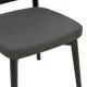 Καρέκλα Siena  μαύρο ύφασμα και rubberwood 48x50x81εκ