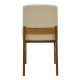 Καρέκλα Dalby  εκρού ύφασμα καρυδί rubberwood 50x45x85,5εκ