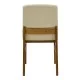 Καρέκλα Dalby  εκρού ύφασμα καρυδί rubberwood 50x45x85,5εκ