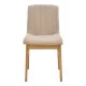 Καρέκλα Dalby  μπεζ ύφασμα sonoma rubberwood 50x45x85,5εκ