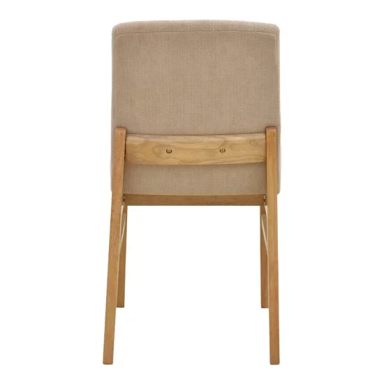 Καρέκλα Dalby  μπεζ ύφασμα sonoma rubberwood 50x45x85,5εκ