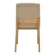 Καρέκλα Dalby  μπεζ ύφασμα sonoma rubberwood 50x45x85,5εκ