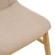 Καρέκλα Dalby  μπεζ ύφασμα sonoma rubberwood 50x45x85,5εκ
