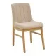 Καρέκλα Dalby  μπεζ ύφασμα sonoma rubberwood 50x45x85,5εκ