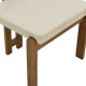 Καρέκλα Genoa  καρυδί rubberwood και εκρού ύφασμα 50x43x82εκ