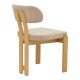 Καρέκλα Genoa  sonoma rubberwood και μπεζ ύφασμα 50x43x82εκ