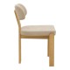 Καρέκλα Genoa  sonoma rubberwood και μπεζ ύφασμα 50x43x82εκ