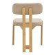 Καρέκλα Genoa  sonoma rubberwood και μπεζ ύφασμα 50x43x82εκ