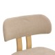 Καρέκλα Genoa  sonoma rubberwood και μπεζ ύφασμα 50x43x82εκ