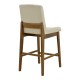 Σκαμπό μπαρ Dalby  καρυδί rubberwood και εκρού ύφασμα 50x45x102,5εκ