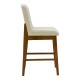 Σκαμπό μπαρ Dalby  καρυδί rubberwood και εκρού ύφασμα 50x45x102,5εκ