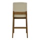 Σκαμπό μπαρ Dalby  καρυδί rubberwood και εκρού ύφασμα 50x45x102,5εκ