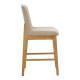 Σκαμπό μπαρ Dalby  sonoma rubberwood και μπεζ ύφασμα 50x45x102,5εκ