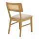 Τραπεζαρία Raffles  σετ 5τεμ rubberwood με pe rattanσε φυσική απόχρωση 150x90x76εκ