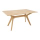 Τραπεζαρία Raffles  σετ 5τεμ rubberwood με pe rattanσε φυσική απόχρωση 150x90x76εκ