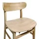 Καρέκλα Lumnia  rubberwood σε φυσική απόχρωση 46x50x76εκ