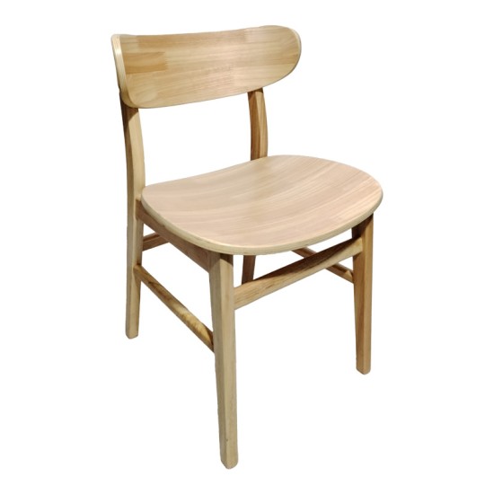 Καρέκλα Lumnia  rubberwood σε φυσική απόχρωση 46x50x76εκ
