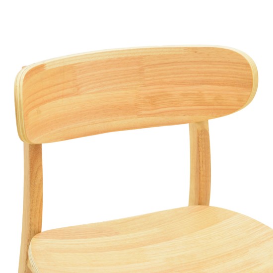 Καρέκλα Lumnia  rubberwood σε φυσική απόχρωση 46x50x76εκ