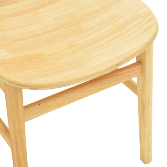 Καρέκλα Lumnia  rubberwood σε φυσική απόχρωση 46x50x76εκ