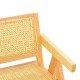 Πολυθρόνα Winslow  rubberwood-rattan σε φυσική απόχρωση 51x54x80εκ