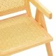 Πολυθρόνα Winslow  rubberwood-rattan σε φυσική απόχρωση 51x54x80εκ
