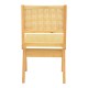 Καρέκλα Winslow  rubberwood-rattan σε φυσική απόχρωση 46x58x80εκ