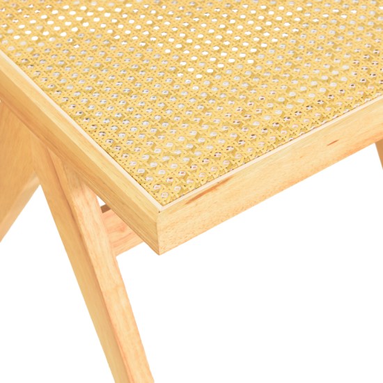 Καρέκλα Winslow  rubberwood-rattan σε φυσική απόχρωση 46x58x80εκ