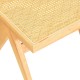 Καρέκλα Winslow  rubberwood-rattan σε φυσική απόχρωση 46x58x80εκ