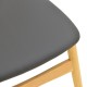 Καρέκλα Cardith  rubberwood-plywood σε φυσική απόχρωση-pu μαύρο 48x51x78εκ