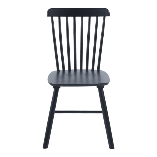 Καρέκλα Bristol  rubberwood σε μαύρη απόχρωση 45x51x86εκ