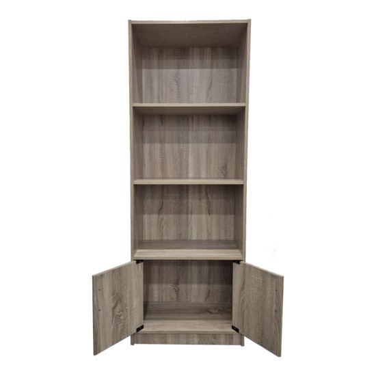 Βιβλιοθήκη Tekaro  σε sonoma απόχρωση 60x29x166εκ