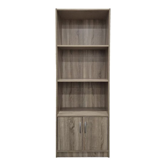 Βιβλιοθήκη Tekaro  σε sonoma απόχρωση 60x29x166εκ