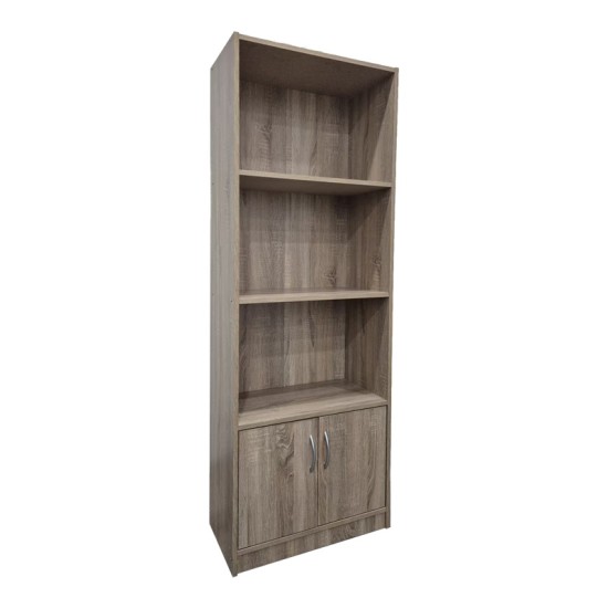 Βιβλιοθήκη Tekaro  σε sonoma απόχρωση 60x29x166εκ