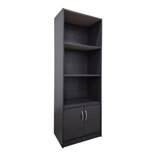 Βιβλιοθήκη Tekaro  σε ανθρακί απόχρωση 60x29x166εκ