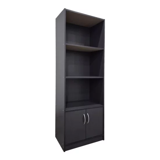Βιβλιοθήκη Tekaro  σε ανθρακί απόχρωση 60x29x166εκ