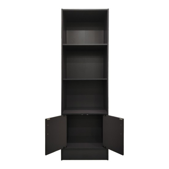 Βιβλιοθήκη Tekaro I  σε ανθρακί απόχρωση 57x33x180εκ