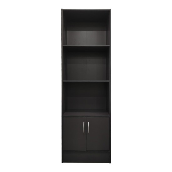 Βιβλιοθήκη Tekaro I  σε ανθρακί απόχρωση 57x33x180εκ