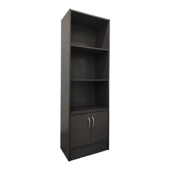 Βιβλιοθήκη Tekaro I  σε ανθρακί απόχρωση 57x33x180εκ