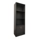 Βιβλιοθήκη Tekaro I  σε ανθρακί απόχρωση 57x33x180εκ