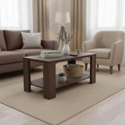 Τραπέζι σαλονιού Votalo I  σε καρυδί απόχρωση 90x50x45εκ Τραπέζι σαλονιού Votalo I  σε καρυδί απόχρωση 90x50x45εκ
