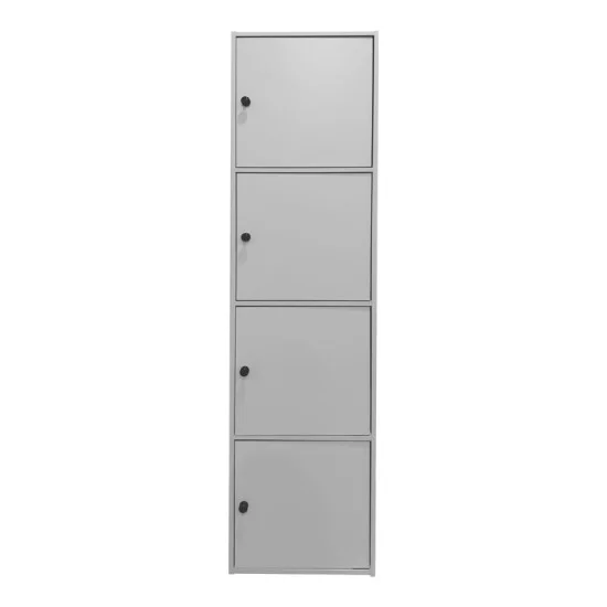 Ντουλάπι-στήλη Gabino  σε λευκή απόχρωση 40x39x158εκ