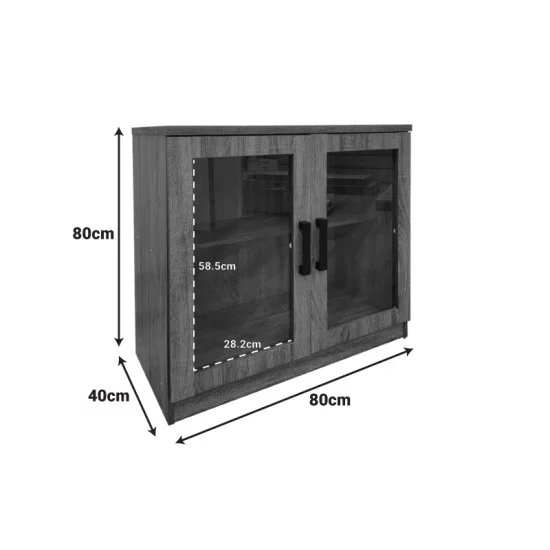 Παπουτσοθήκη-ντουλάπι Sapato  σε oak απόχρωση 80x40x80εκ