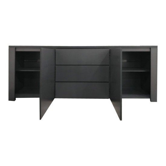 Μπουφές Kalya  σε ανθρακί απόχρωση 220x49x89.5εκ