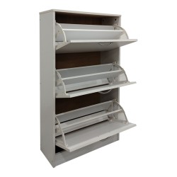 Παπουτσοθήκη Savaz  σε λευκή απόχρωση 60x24x114εκ Παπουτσοθήκη Savaz  σε λευκή απόχρωση 60x24x114εκ
